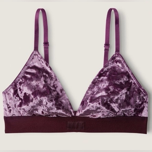 PINK Victoria's Secret Velvet Plum Bralette - Picture 3 of 7